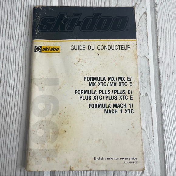 1991 Bombardier Skidoo Formula MX, Plus, Mach Operators Manual Snowmobile - Picture 1 of 8